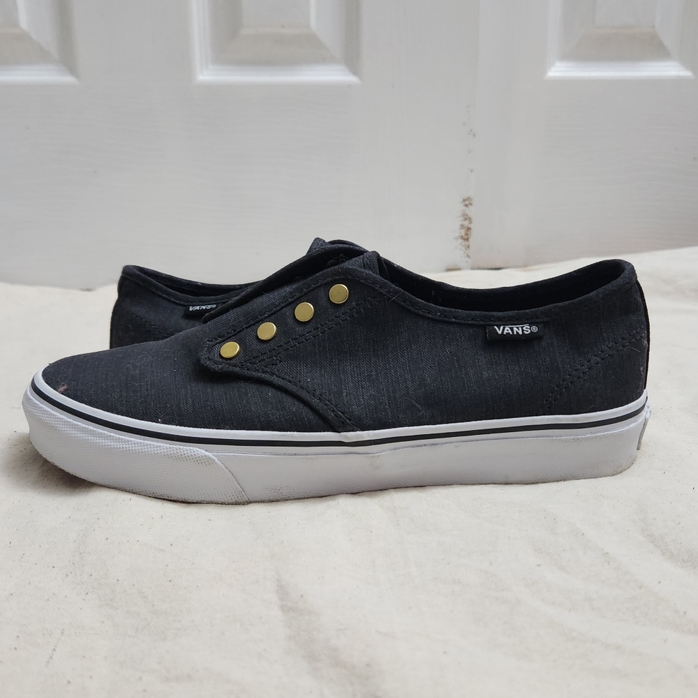 Vans canvas Sneakers Slip on gold accents